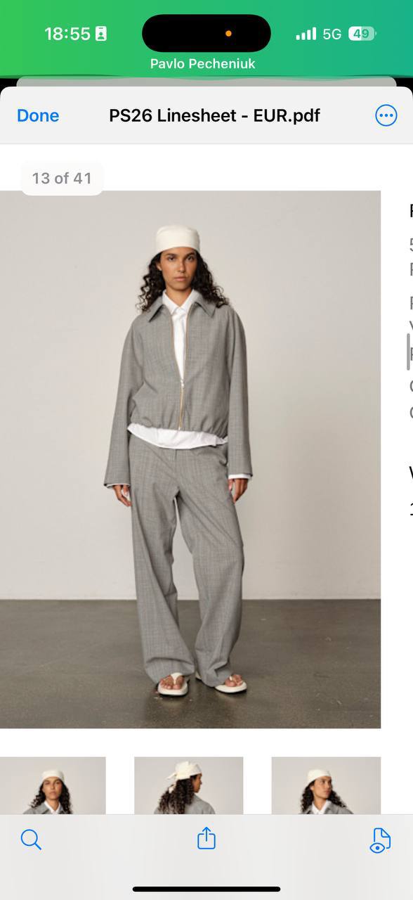 RAY JACKET IN LIGHT GREY PINSTRIPE 