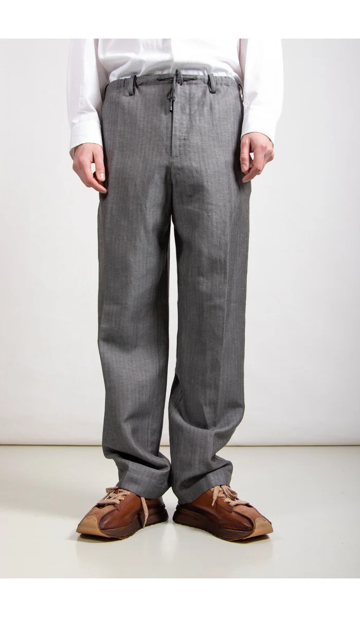 MEN'S PANTS IN GREY MELANGE