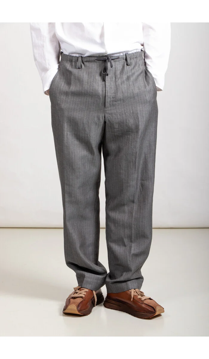 MEN'S PANTS IN GREY MELANGE
