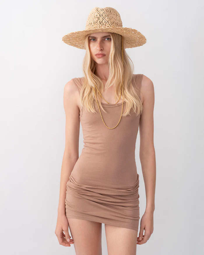 FEDORA HAT NATURAL STRAW