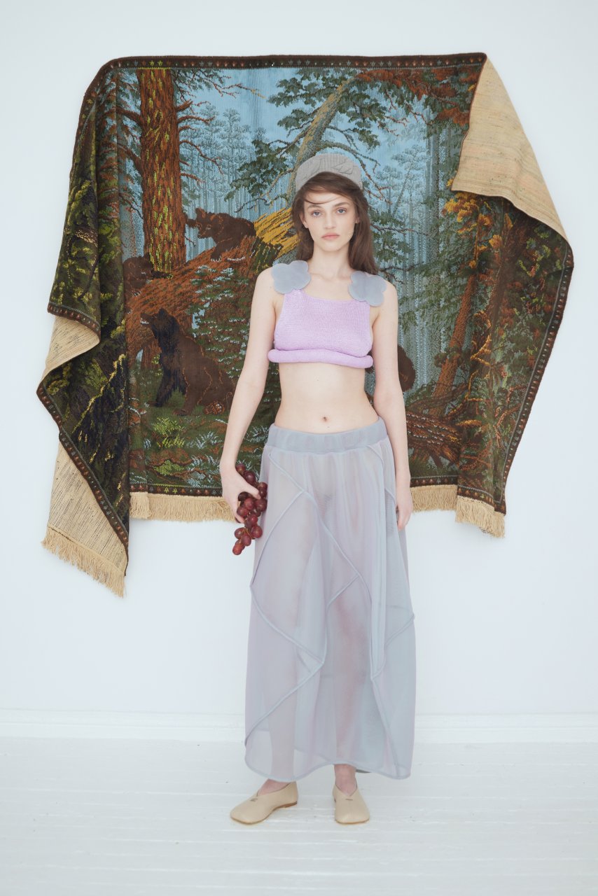 LILAC FLORAL TOP (UPCYCLED FROM TOM FORD)