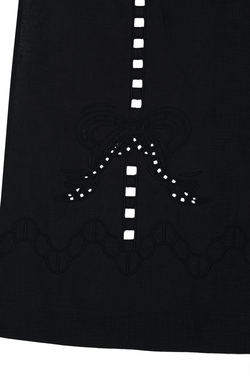 OLIANA DRESS WITH TIES IN BLACK