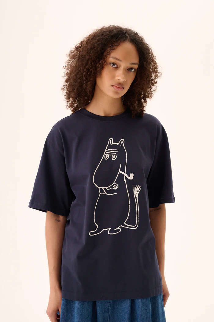 TOYO MOOMIN COTTON JERSEY IN NAVY