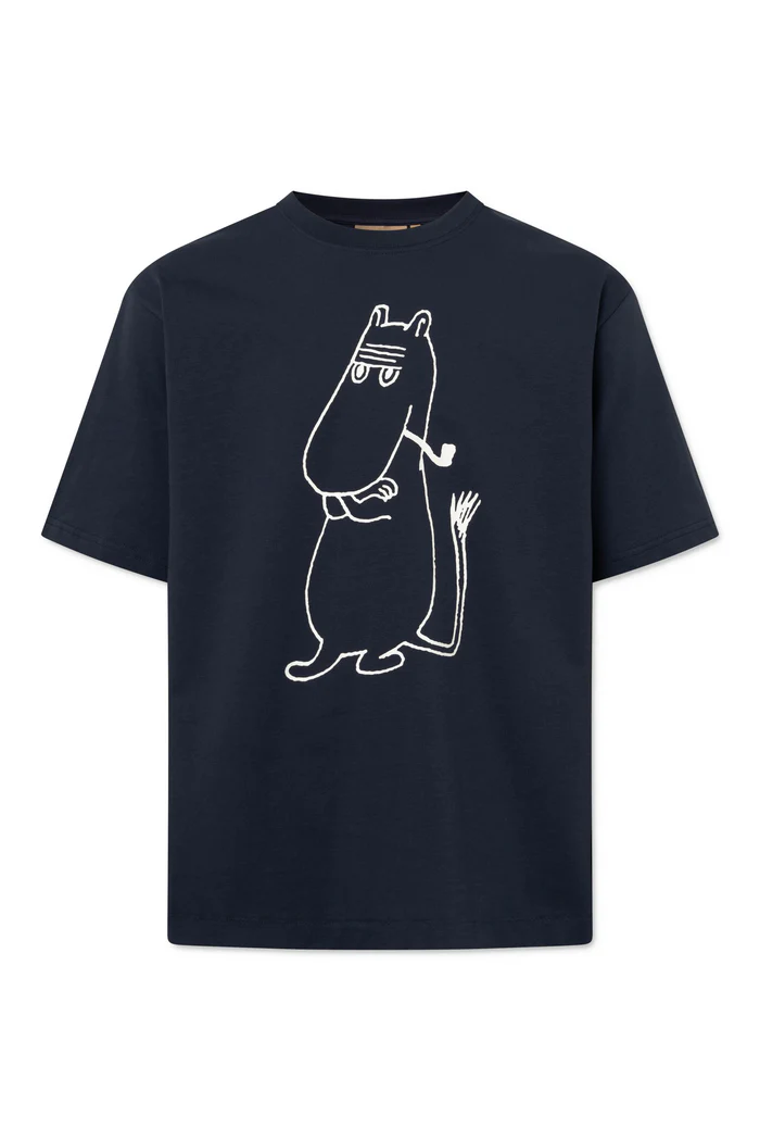 TOYO MOOMIN COTTON JERSEY IN NAVY