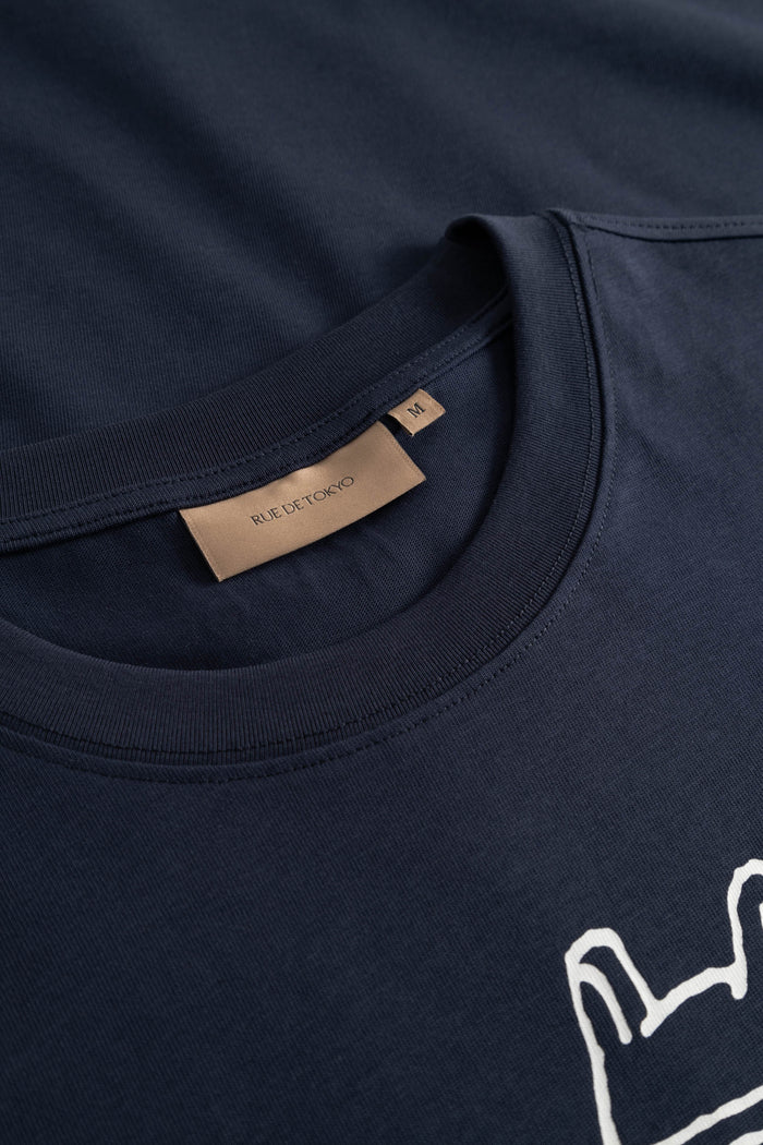 TOYO MOOMIN COTTON JERSEY IN NAVY