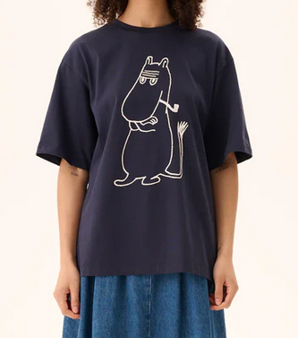 TOYO MOOMIN COTTON JERSEY IN NAVY