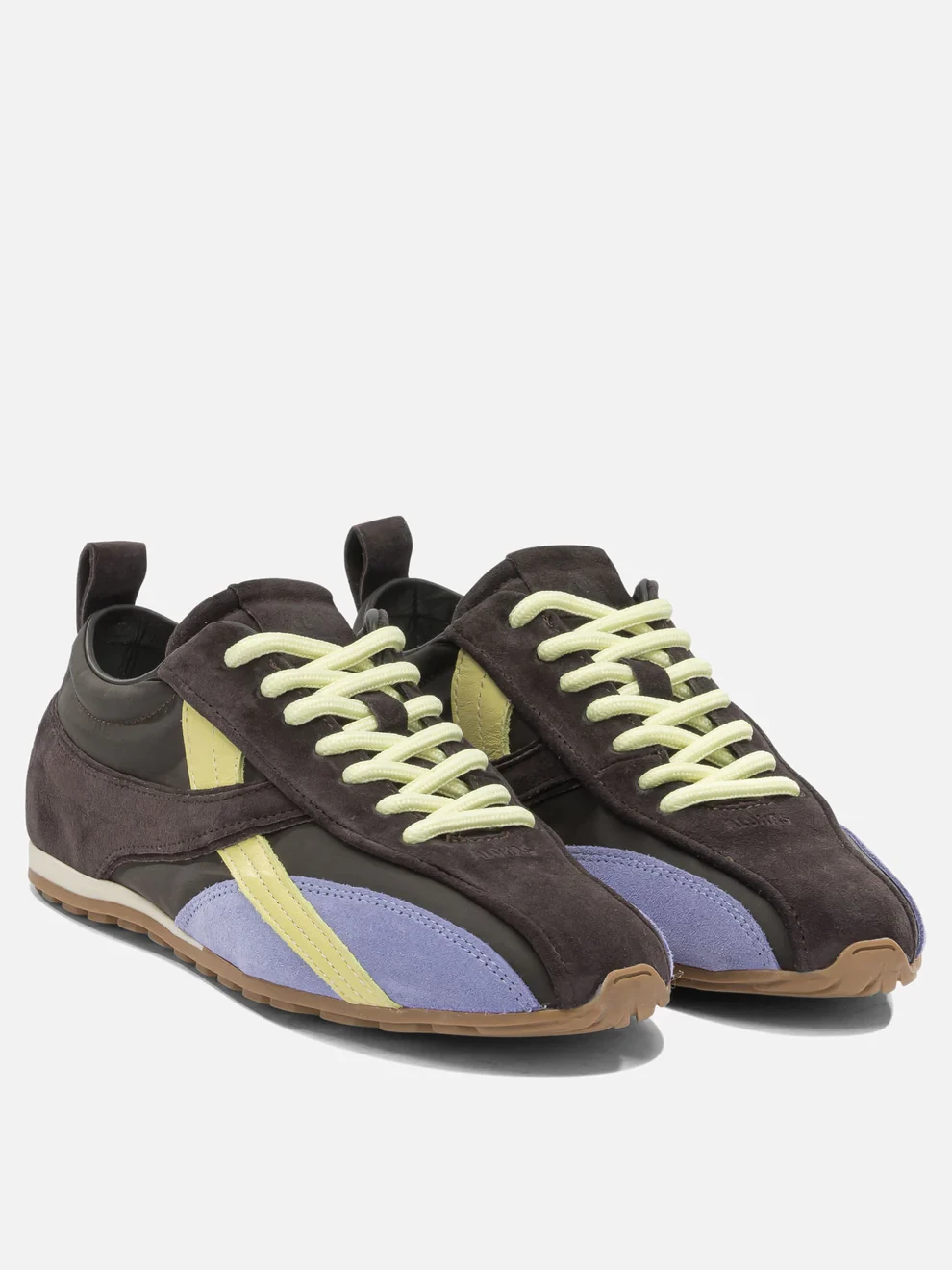 TB.304 NYLON BROWN LEATHER SNEAKERS