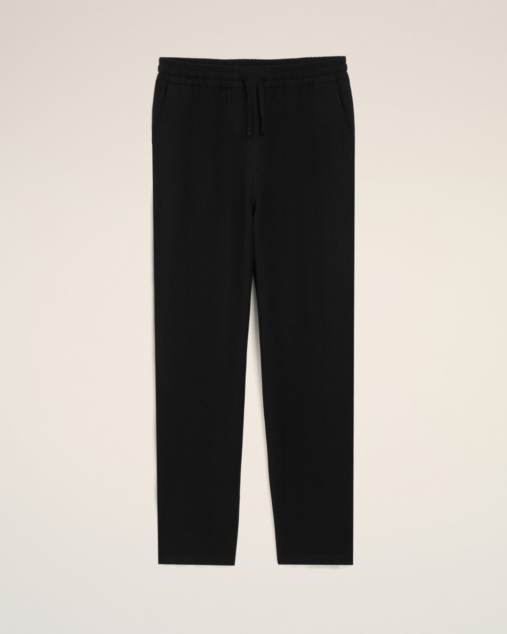 ELASTICATED WAIST TROUSERS IN BLACK