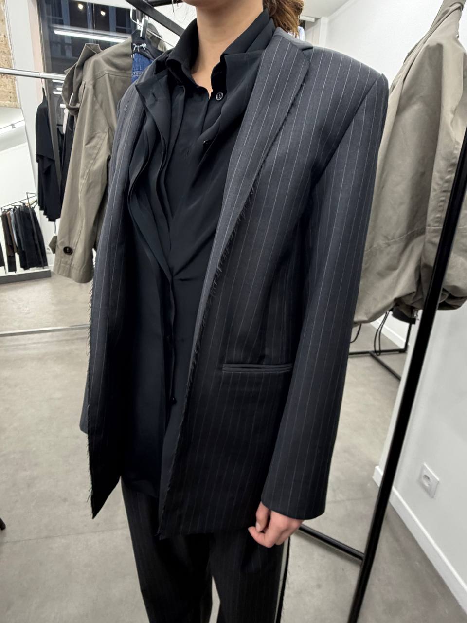 CAMISOLE DRESS WITH TAILORED JACKET OVERLAY