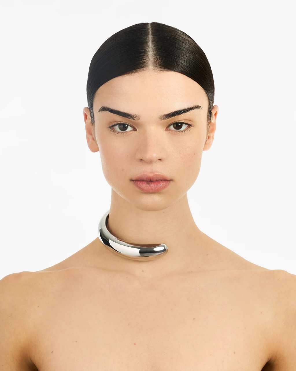  NAIL TWIST NECKLACE SILVER