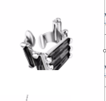 CRYSTALLISED ARMOUR BLKCZ EAR CUFF S.RIGHT -RH