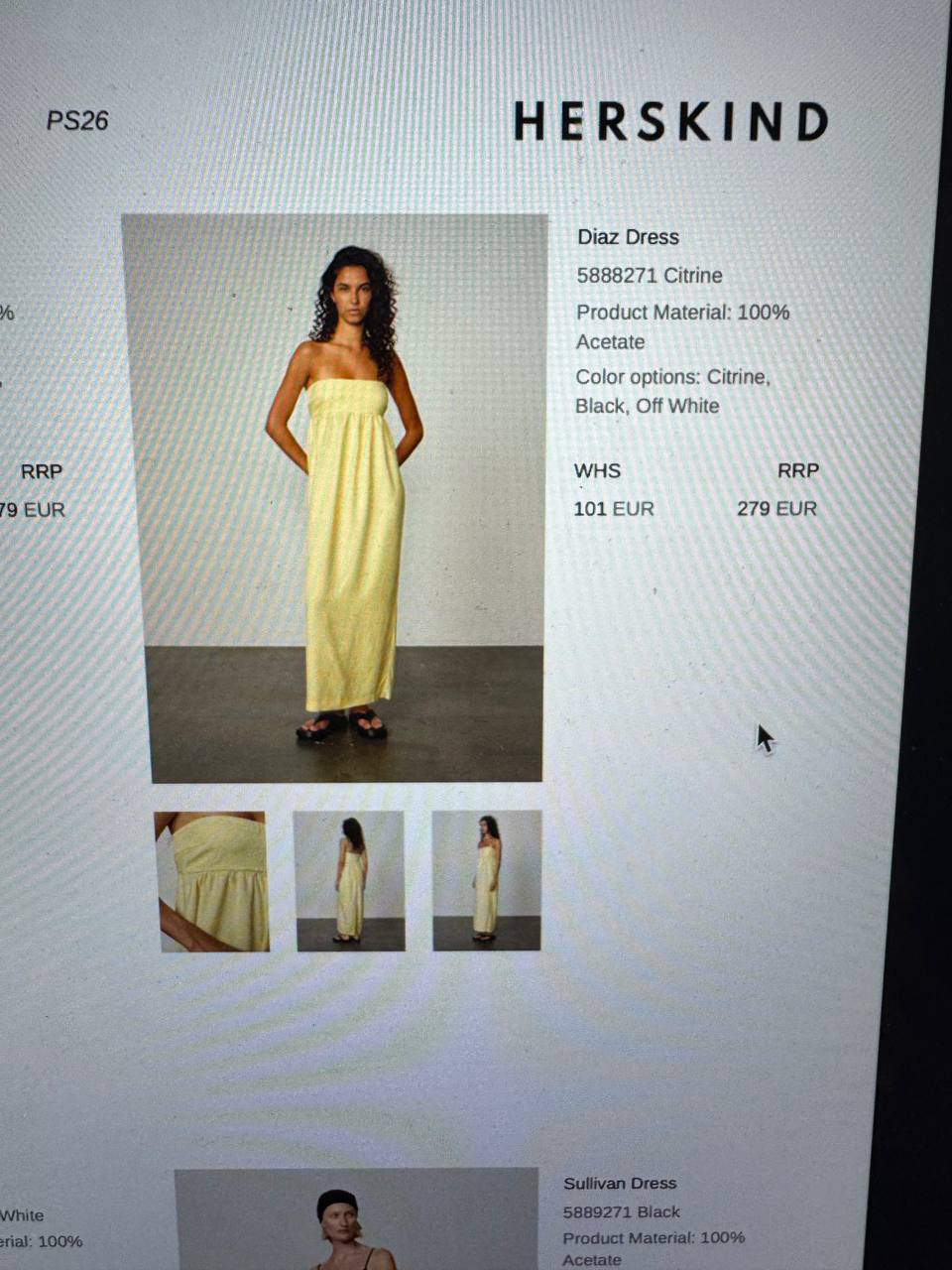 DIAZ DRESS IN CITRINE