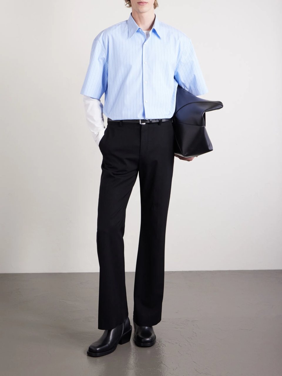 MEN'S STRIPED SHIRT IN LIGHT BLUE