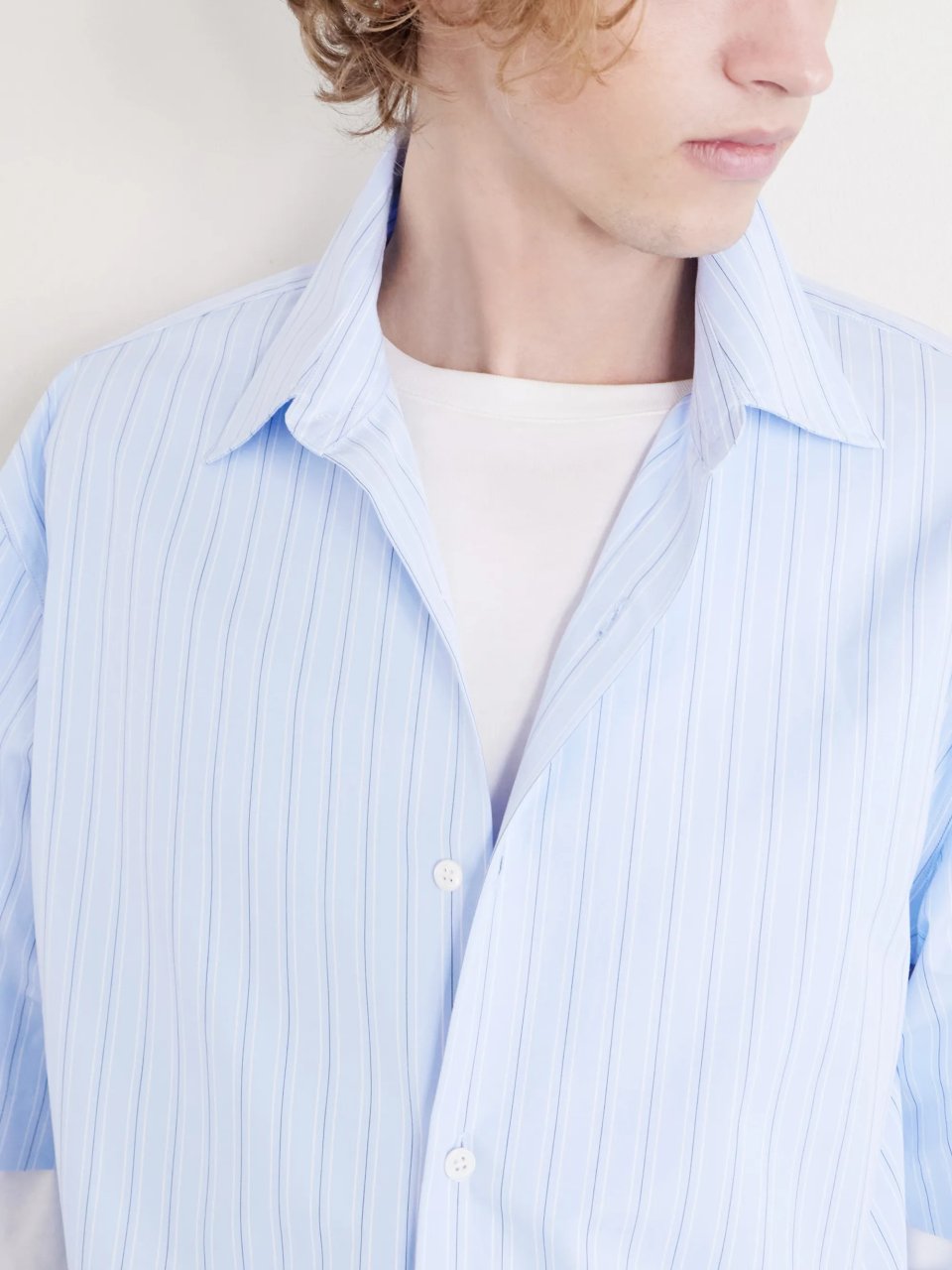 MEN'S STRIPED SHIRT IN LIGHT BLUE