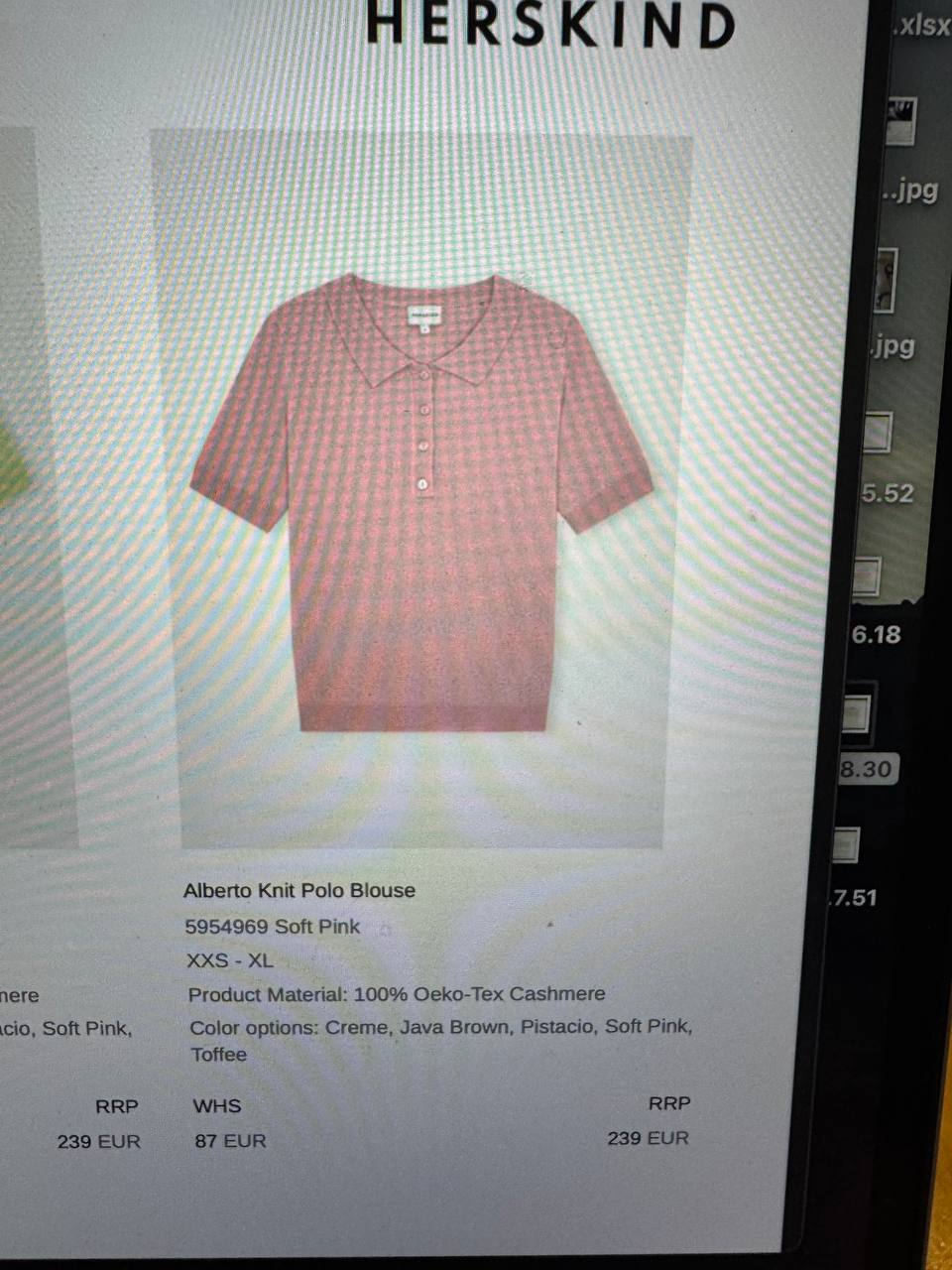 ALBERTO KNIT POLO BLOUSE IN SOFT PINK