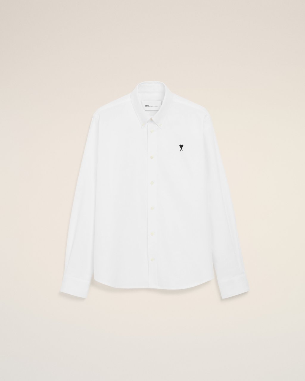 QUOTA -CONTRASTED ADC BUTTON DOWN COLLAR CLASSIC SHIRT IN NATURAL WHITE