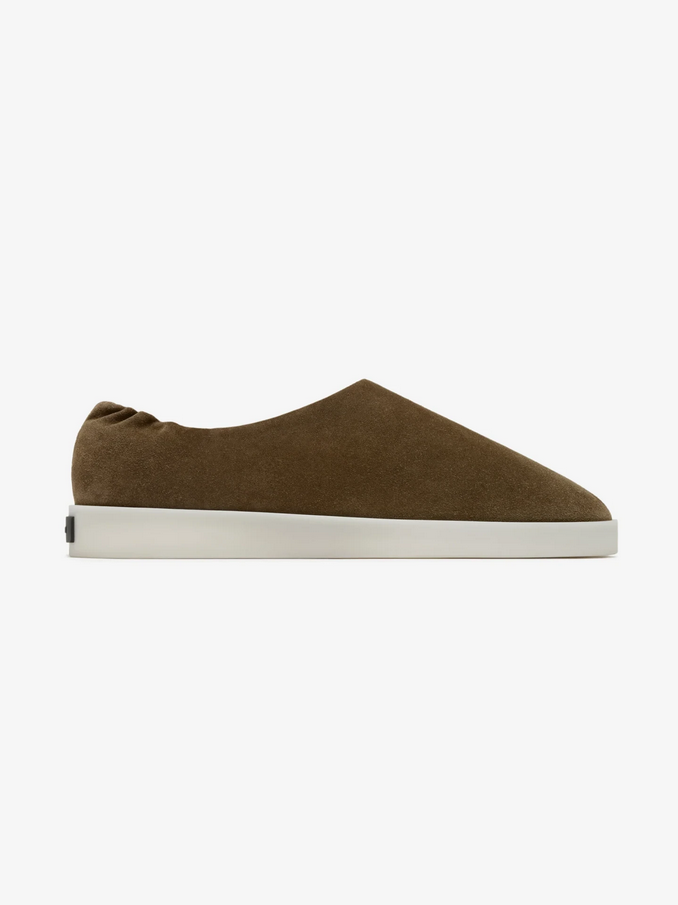 SUEDE MULE IN TAUPE