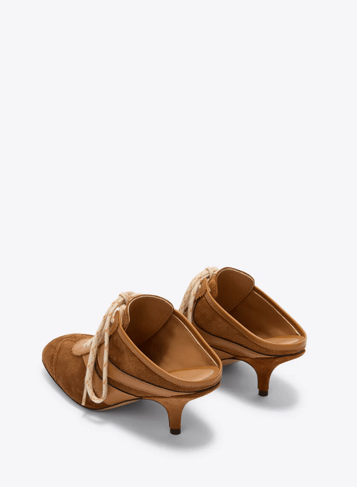 HEELED SNEAKERS IN TAN