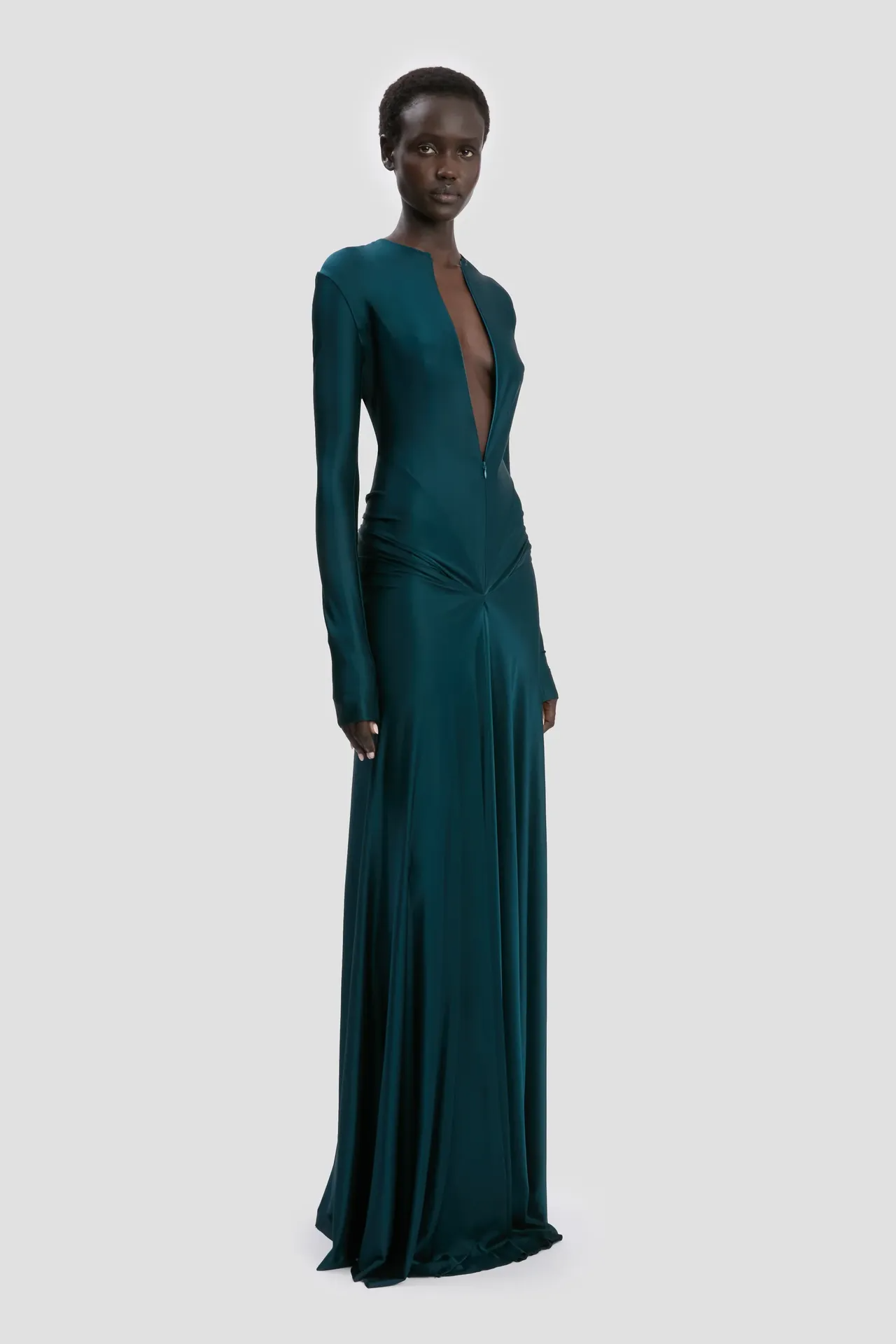 LONG SLEEVE CUT-OUT GOWN