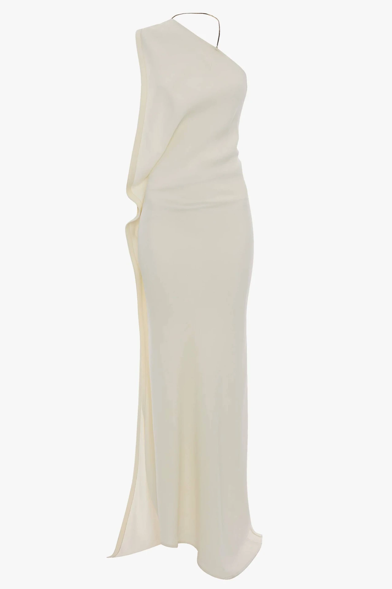 ONE-SHOULDER CHAIN DETAIL DRESS