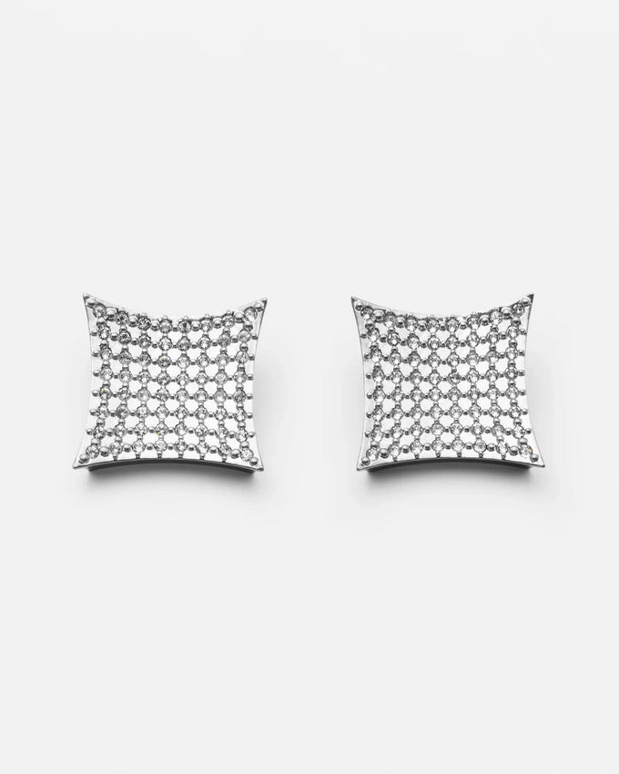 CHUNK EARRINGS LARGE PAVE