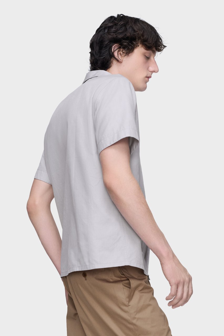 SHORT-SLEEVED SHIRT PEARL GREY