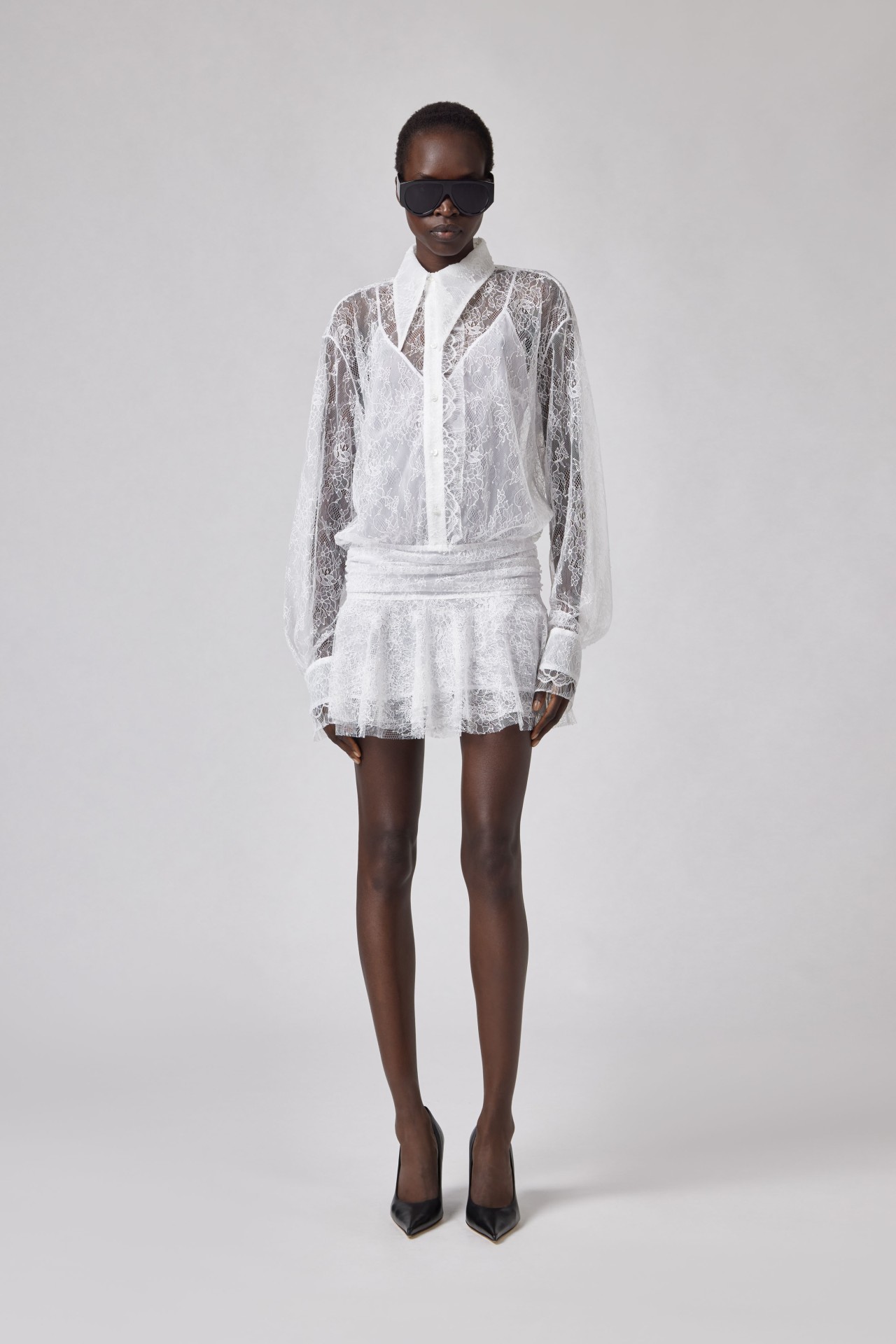 ABITO CORTO/SHORT DRESS IN WHITE