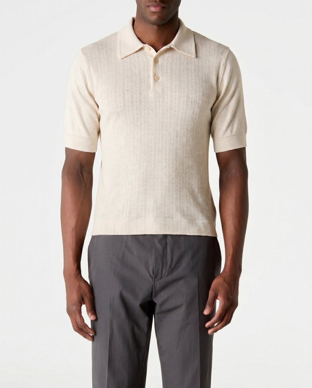 MEN'S POLO SHIRT IN OFF WHITE