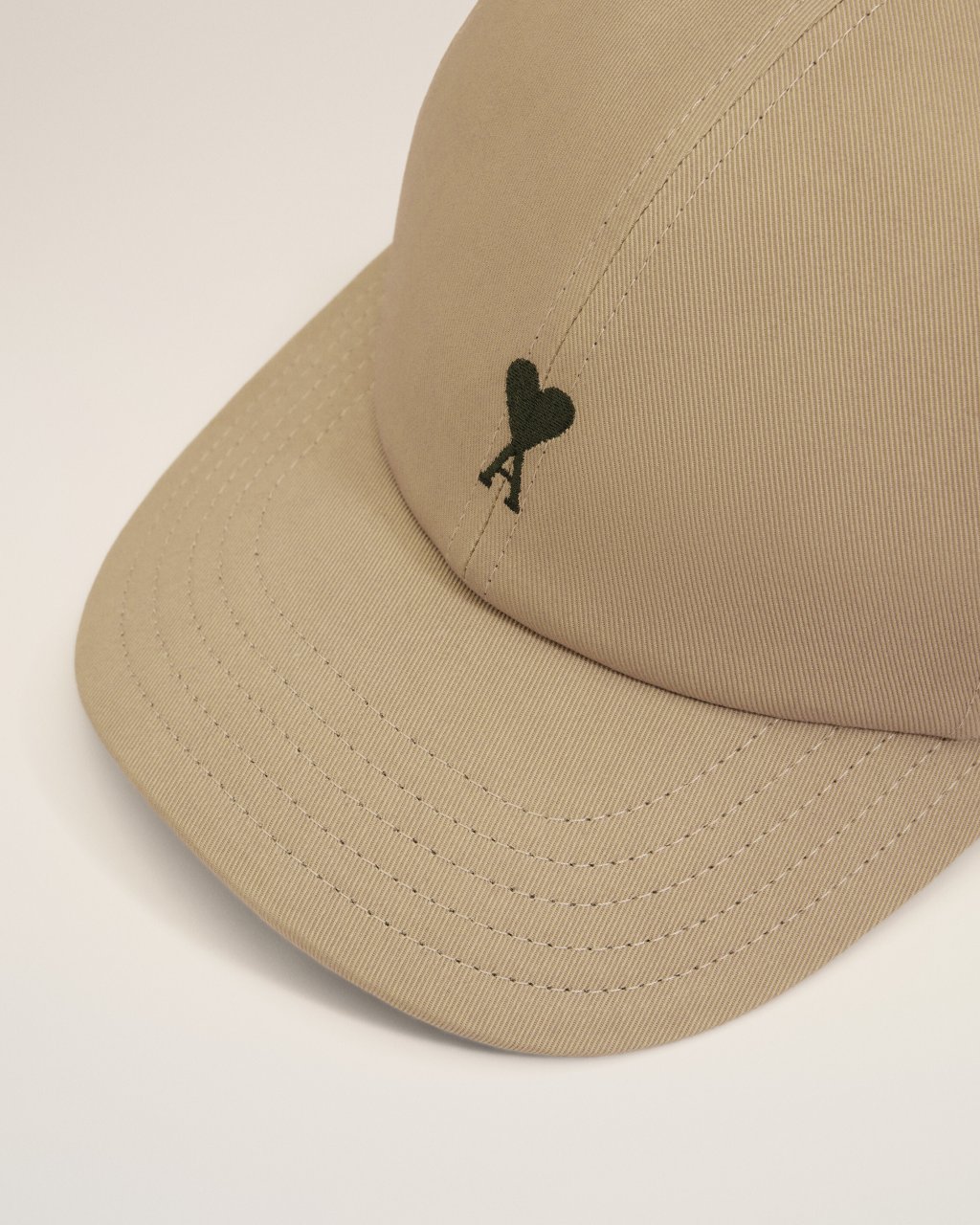 QUOTA -BLACK AMI DE COEUR EMBROIDERY CAP IN BEIGE TAUPE