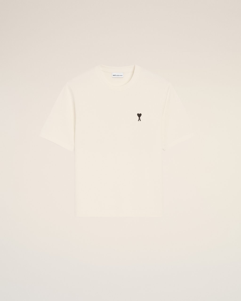 BOXY FIT SHORT SLEEVES ADC TEESHIRT WITH SIGNATURE PRINT AT BACK IN WHITE CREAM