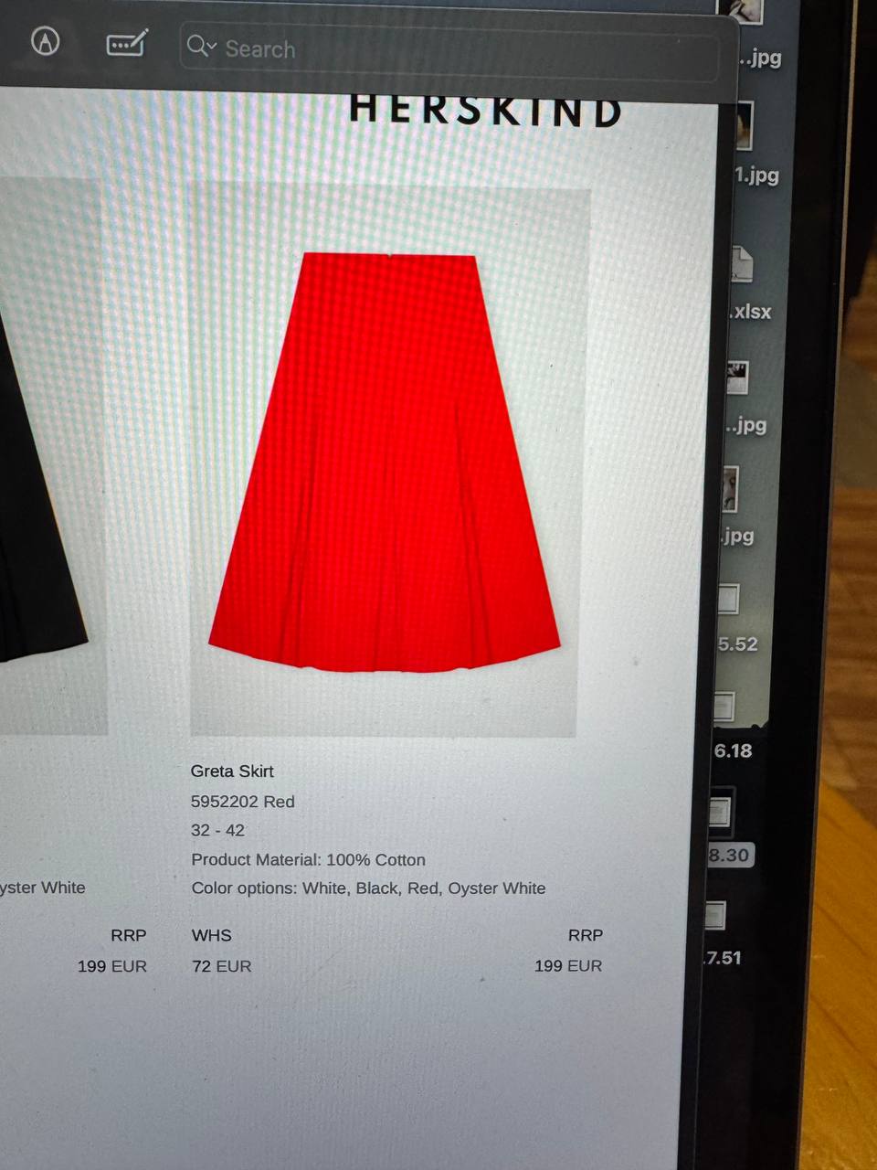 GRETA SKIRT IN RED 