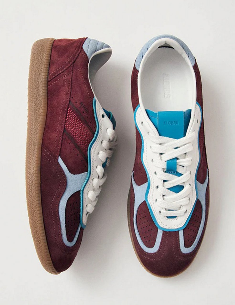 RIFE LEATHER SNEAKERS IN BURGUNDY