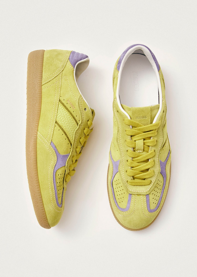 RIFE LEATHER SNEAKERS IN ACID GREEN