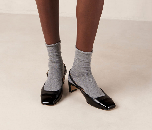 LINDY BLISS LEATHER PUMPS IN BLACK