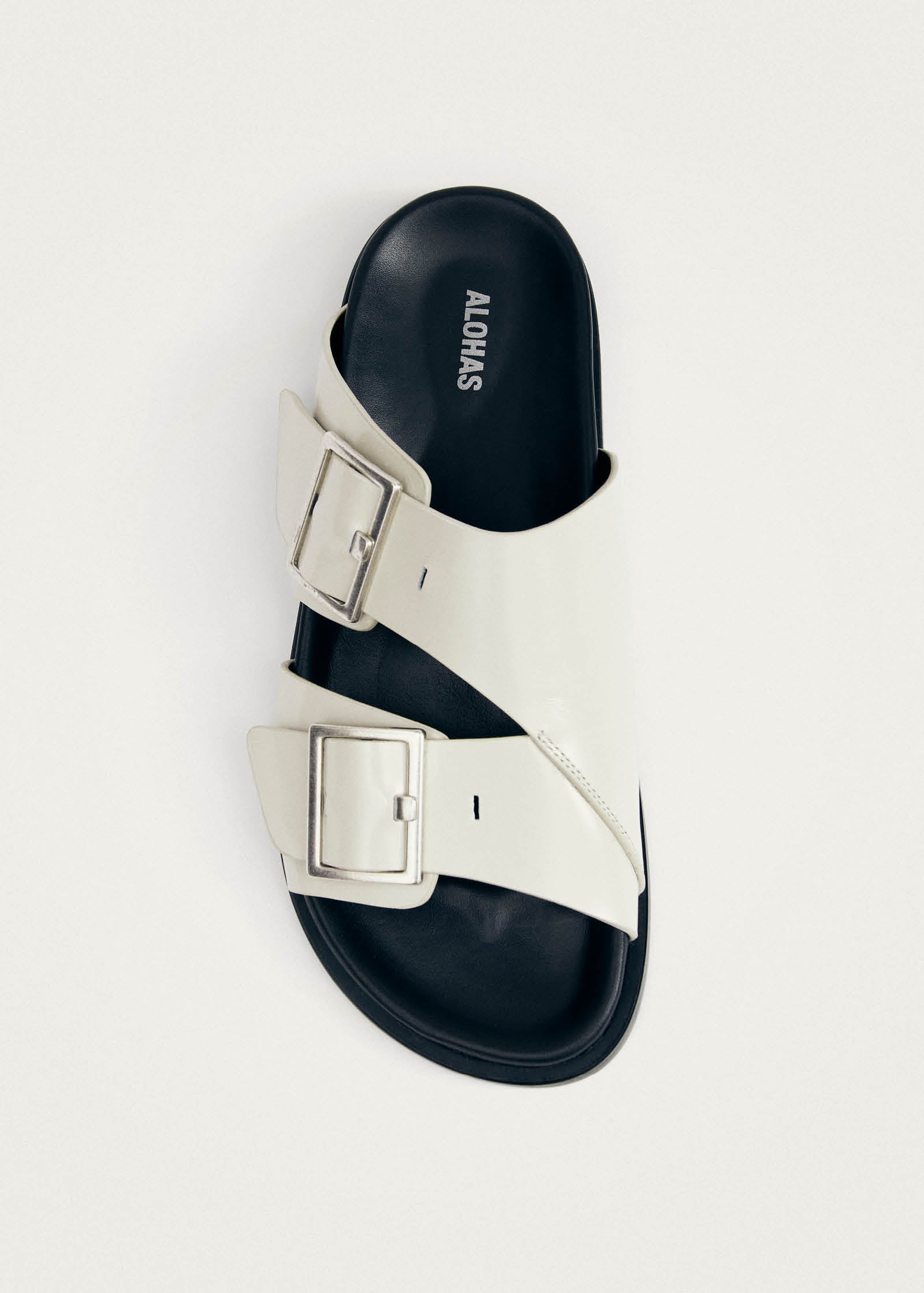 ALBA CREAM LEATHER SANDALS