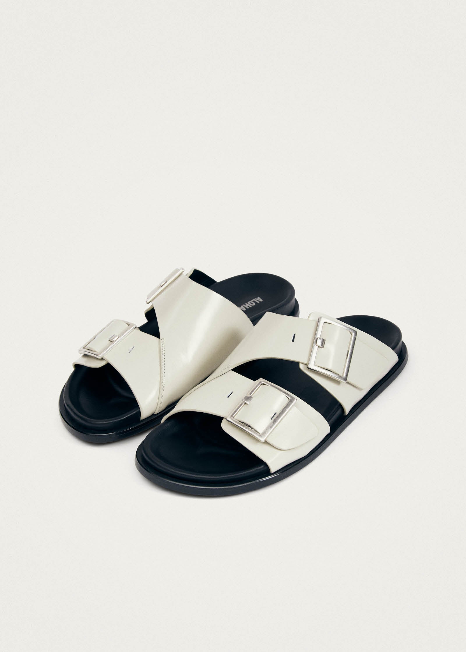 ALBA CREAM LEATHER SANDALS