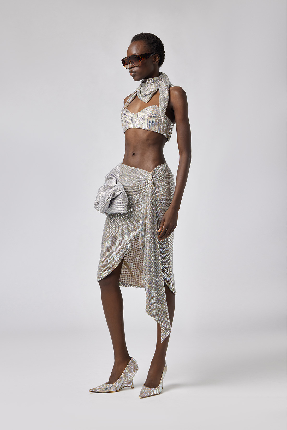 GONNA SKIRT IN CRYSTAL