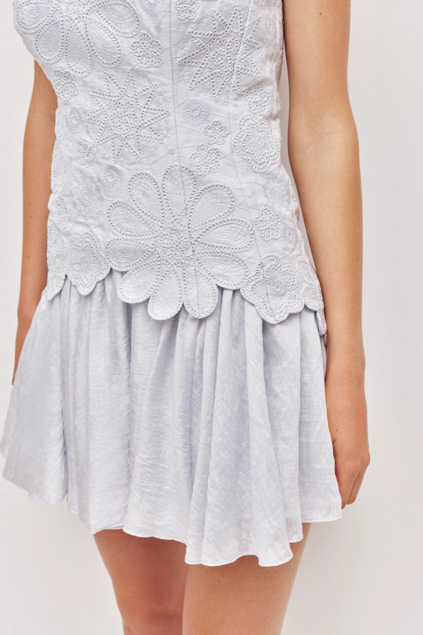 GIA EMBROIDERED MINI DRESS