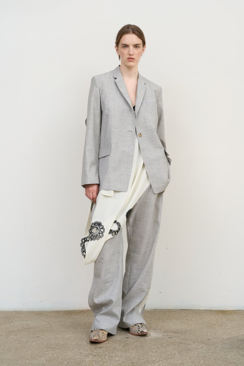 SINGLE-BREASTED DISTRESSED JACKET