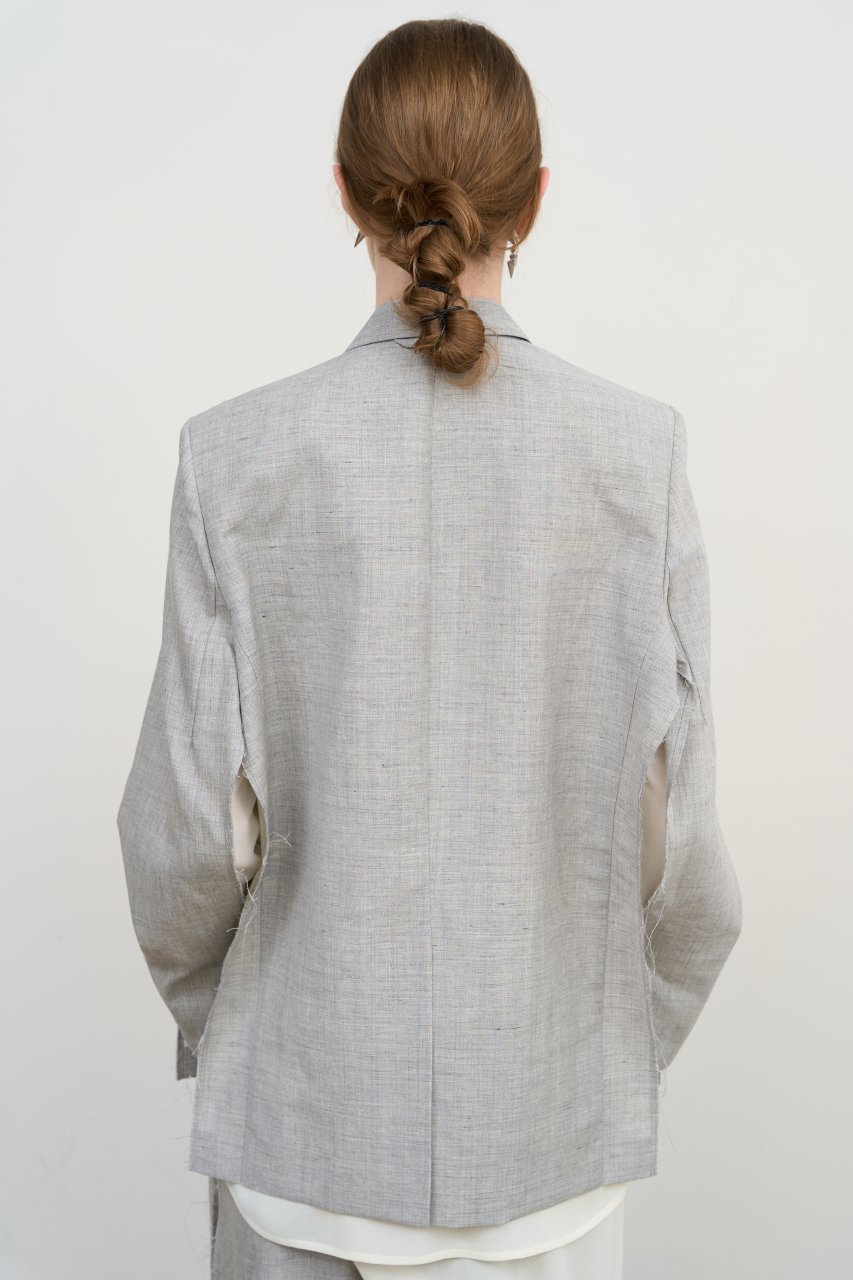 SINGLE-BREASTED DISTRESSED JACKET