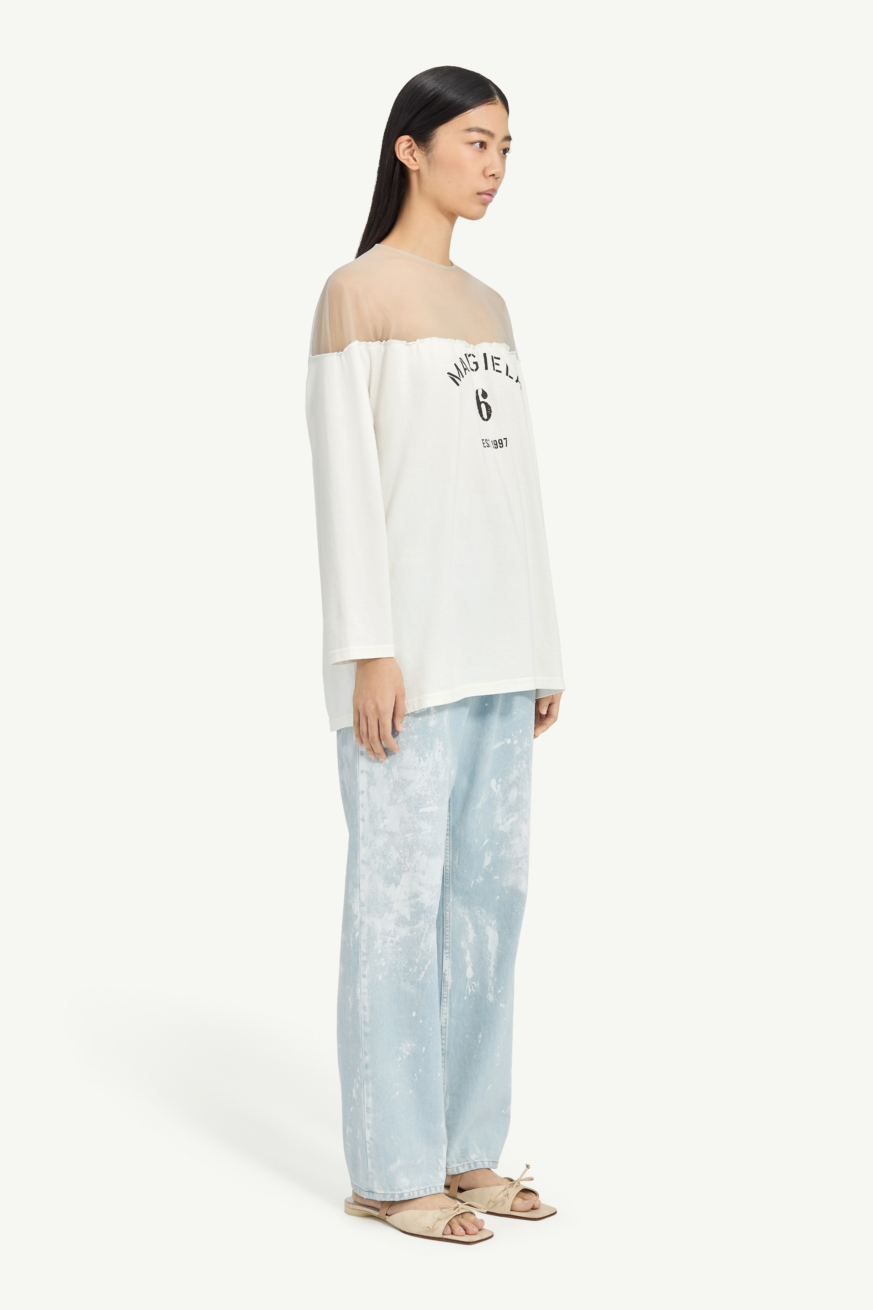 T-SHIRT OFF WHITE MM6