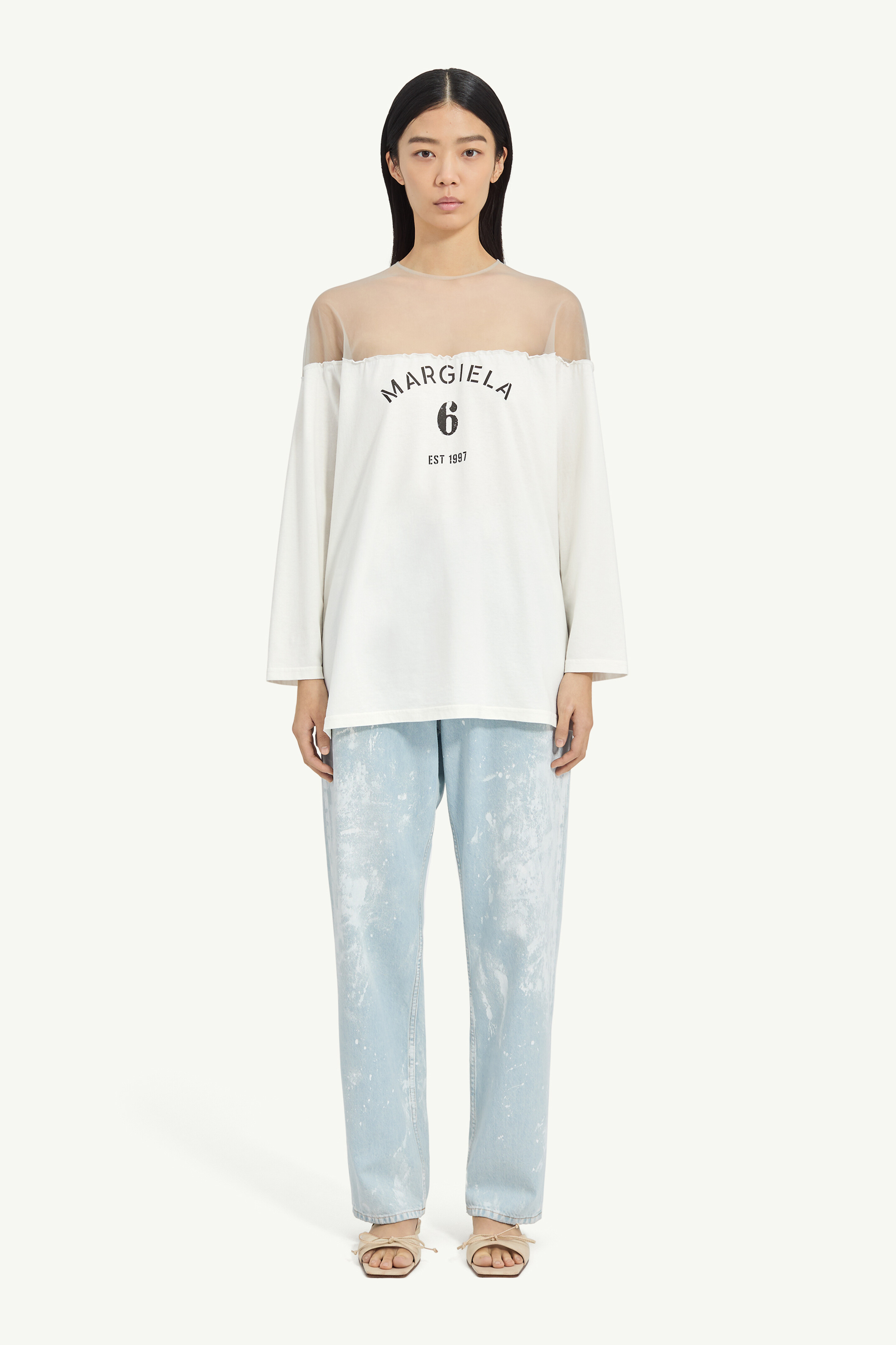 T-SHIRT OFF WHITE MM6