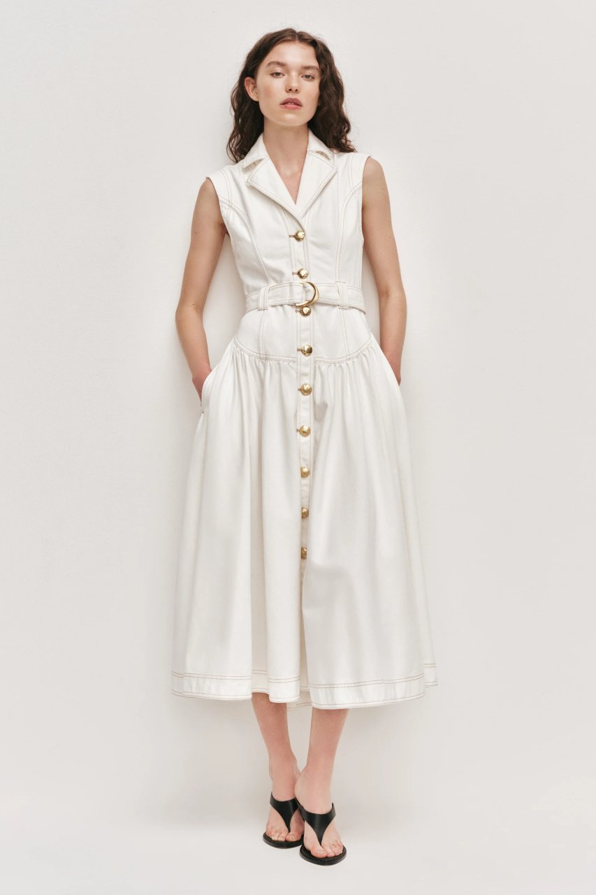 LILIANA DENIM MIDI DRESS