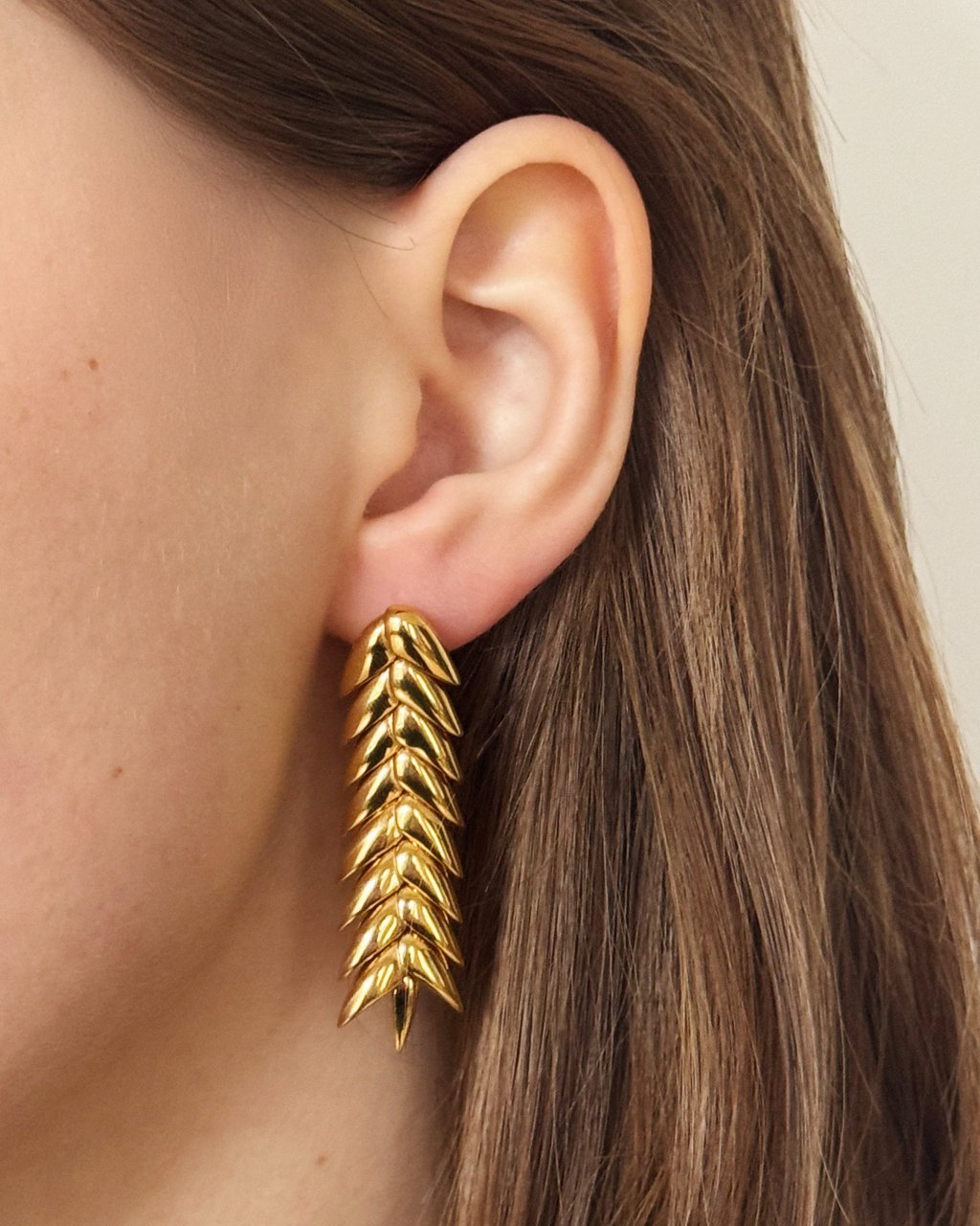 SPIKELET MEDIUM EARRINGS GOLD