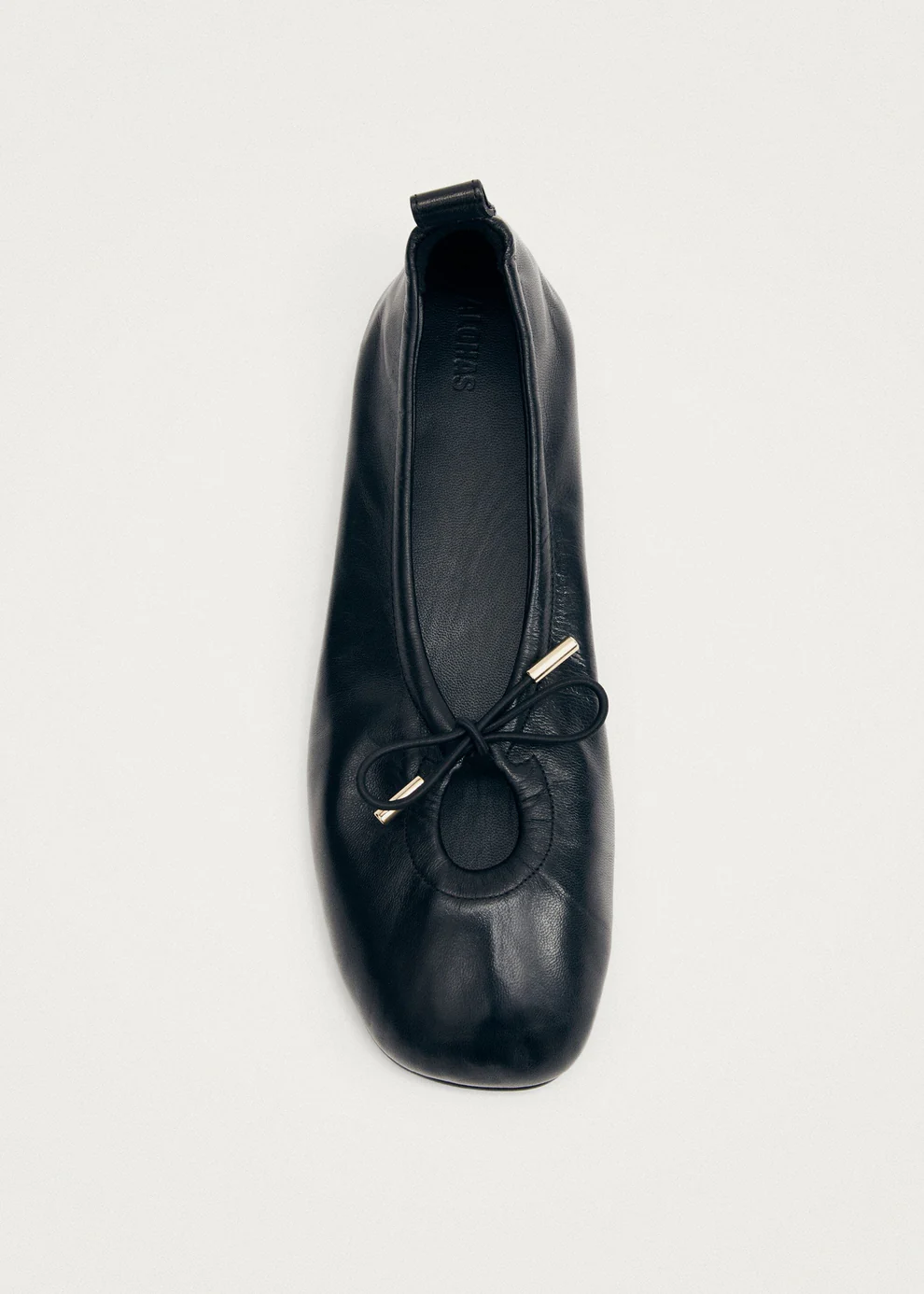 BUMI ONIX BLACK LEATHER BALLET FLATS