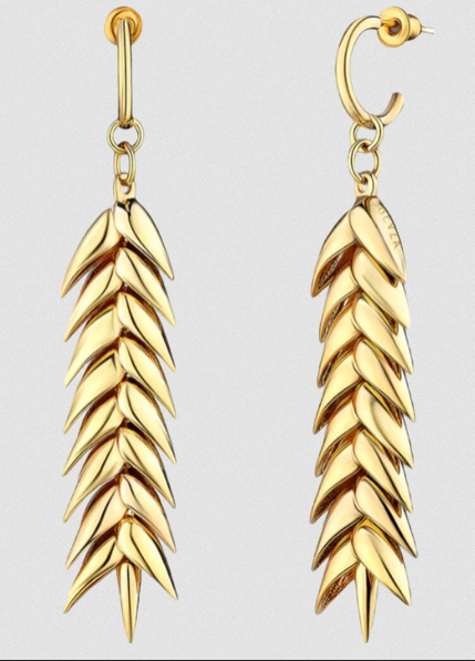SPIKELET MEDIUM EARRINGS IN GOLD 