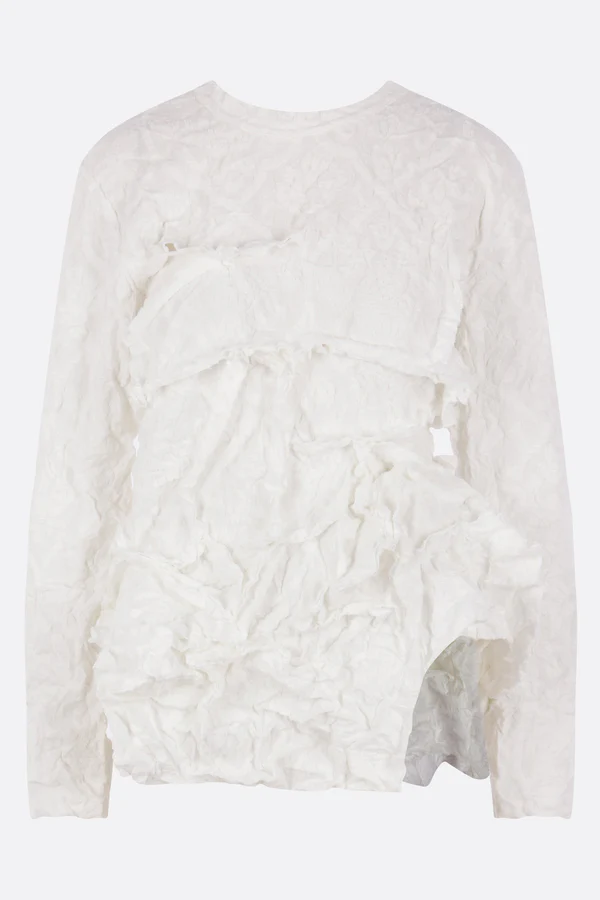 RUFFLE TOP IN WHITE