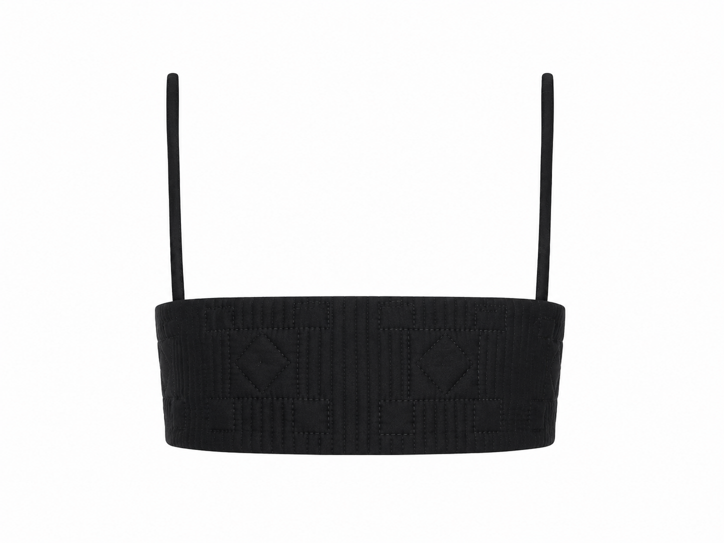 BLACK QUILTED BRA TOP