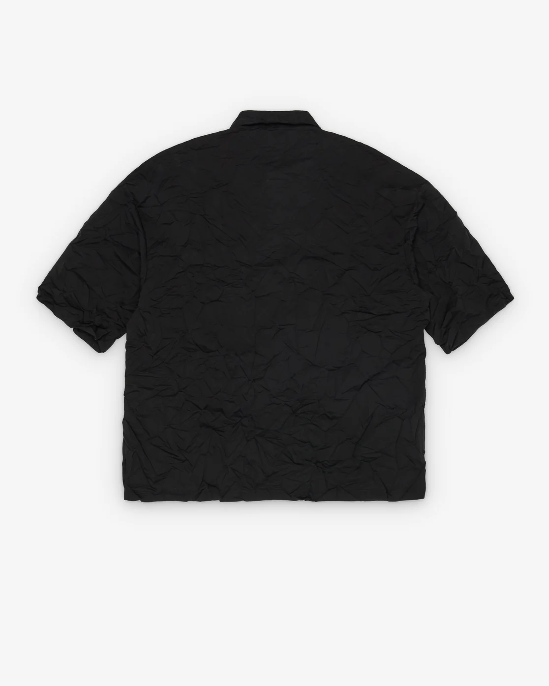 CRINKLED SHIRT IN BLACK