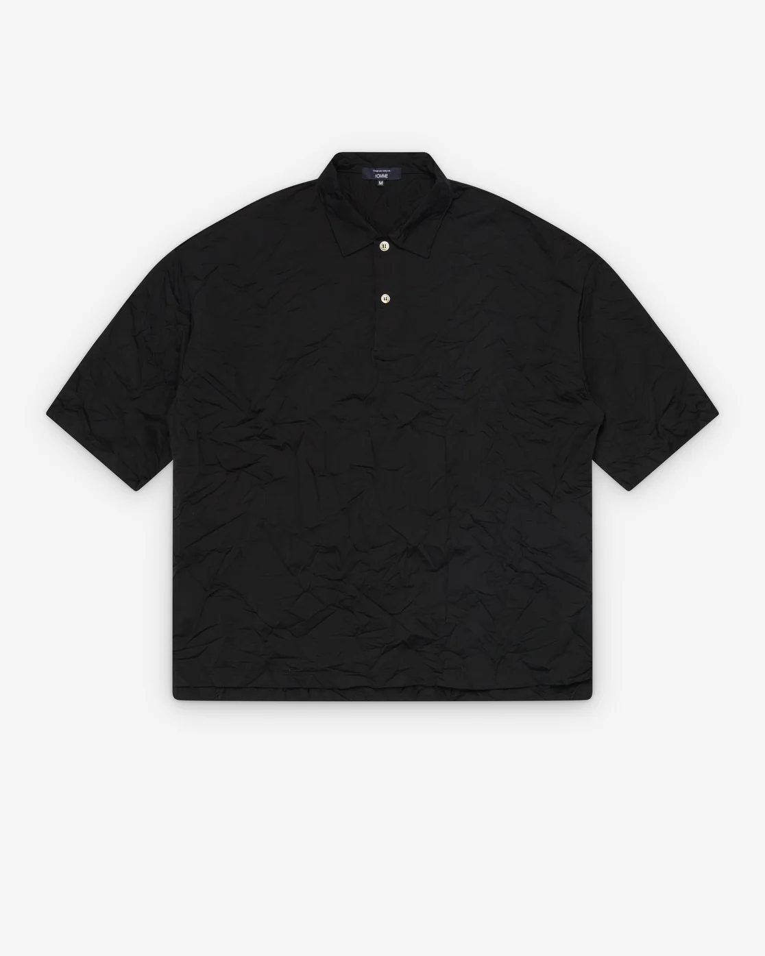 CRINKLED SHIRT IN BLACK